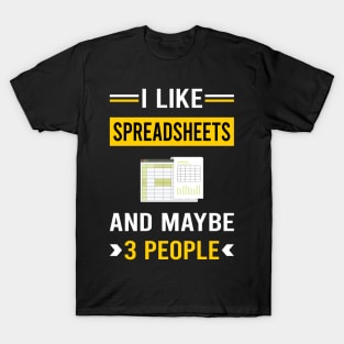 3 People Spreadsheet Spreadsheets T-Shirt